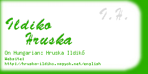 ildiko hruska business card